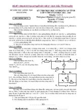 Kỳ thi chọn học sinh giỏi cấp tỉnh lớp 9 THCS năm học 2012 - 2013 môn thi Vật lí